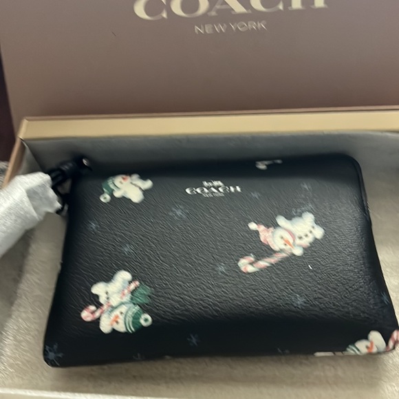 Coach snowman wristlet w two charms - Picture 2 of 5